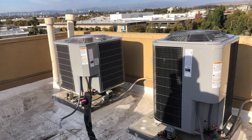 Condenser Heat Pump and Fan Coil Installation in Los Angeles, CA