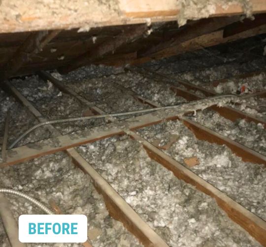 Attic Insulation Los Angeles - Before