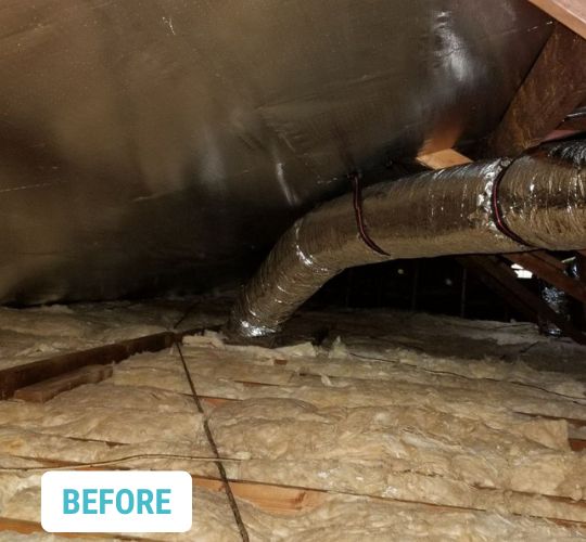 Attic Insulation in Los Angeles - Before