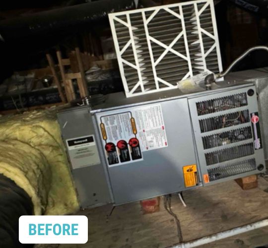 Before - Air Handler Heat Pump Inglewood, CA.