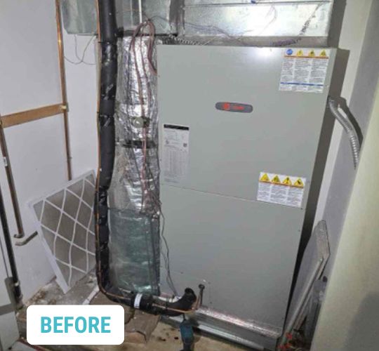 Before - Carson, CA. Air Handler Heat Pump