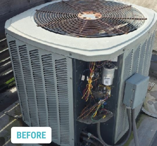 Before - Covina, CA. Air Handler Heat Pump
