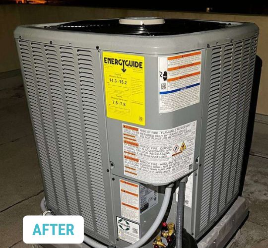 Conoga Park, CA. Air Handler Heat Pump - AFTER