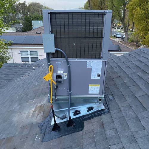 Package Gas Furnace AC Combination Installation In Topanga 2